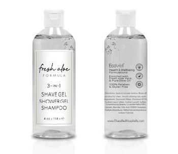 Unscented Shave, Shower & Shampoo Bottle 4 oz