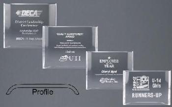 5 x 7 in. Crescent Acrylic Award Plaque - Non-Contract Item