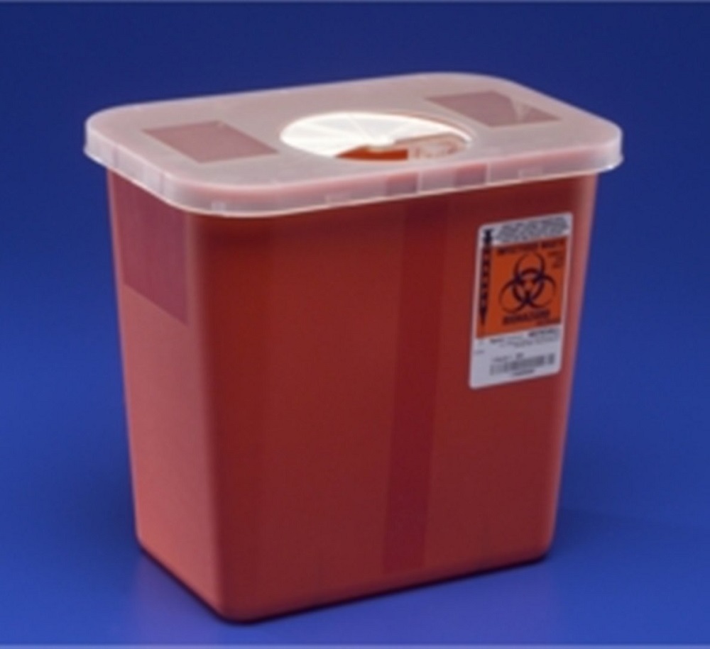 Sharps Container Needle Syringe Disposal Container Red 2 Gallon